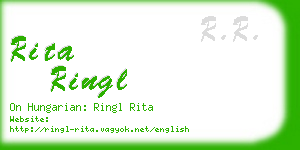 rita ringl business card